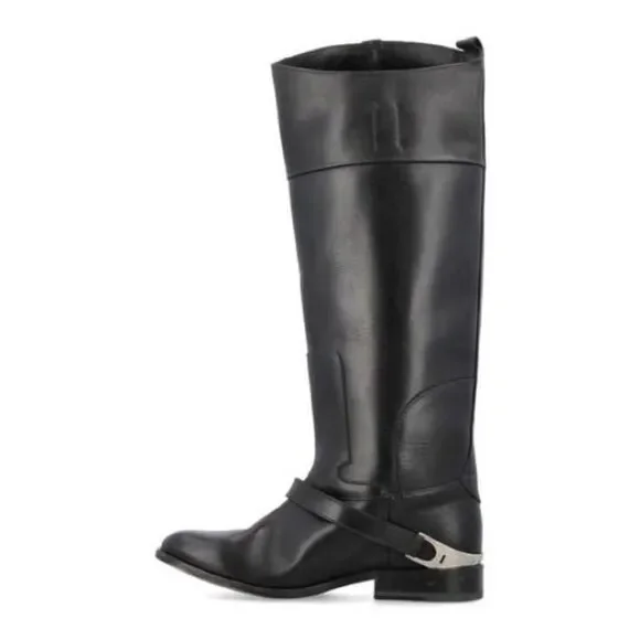 GOLDEN GOOSE Charlie Knee-High Leather Bootstrap Size EU 37 US 7 NWOB READ - Picture 5 of 11